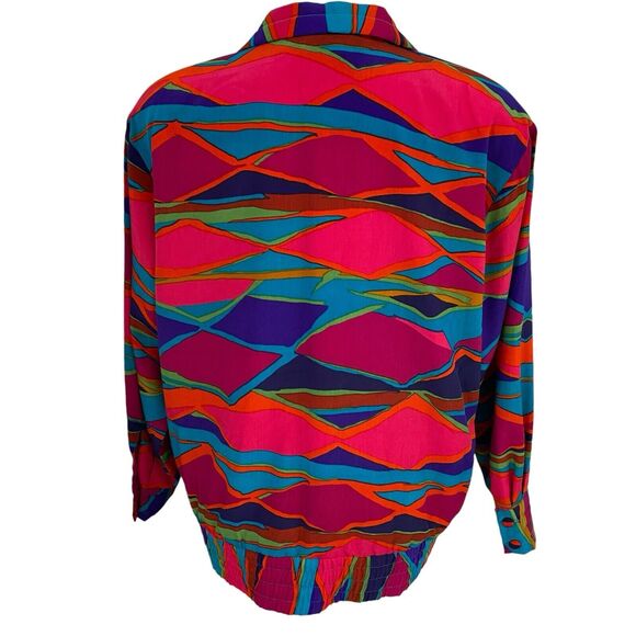 Tan Jay Blazer Womens 10 Vintage Jacket Work Office Casual Festival 90s Art - Picture 3 of 16